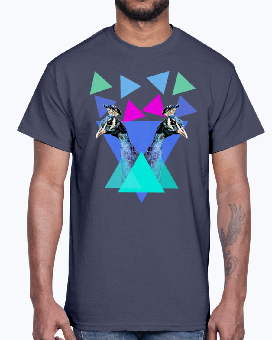 Men's Gildan Ultra Cotton T-Shirt 12 Dark colors  Men's Crewneck Sweatshirt Peacocks