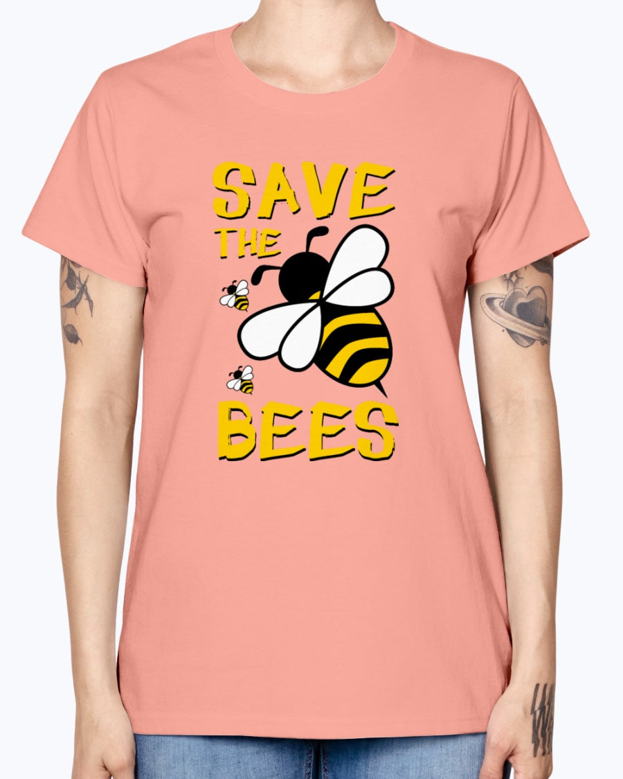 Gildan Ladies Missy T-Shirt 16 colors.  Save the BEES 2