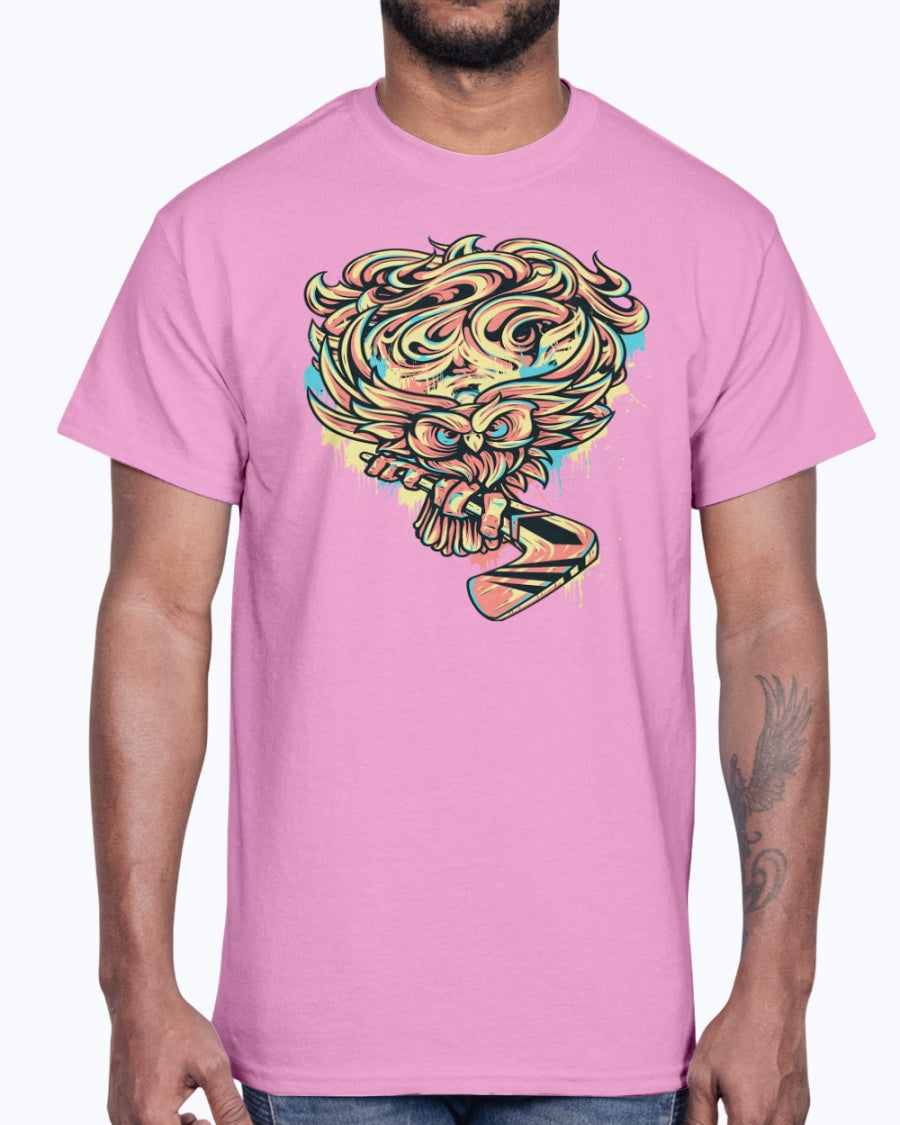 G2000 Unisex Ultra Cotton T-Shirt 12 Colors   Owl hockey player design-516