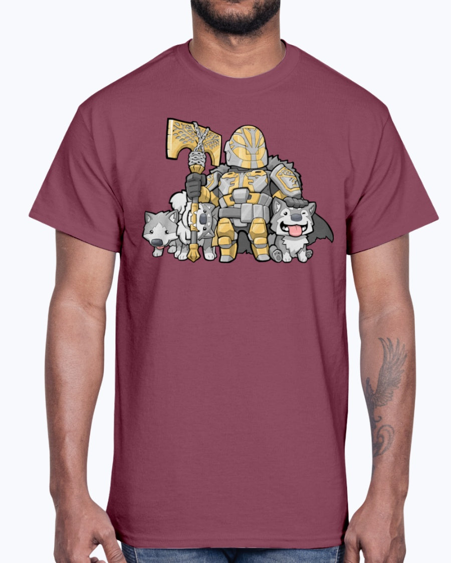 Men's Gildan Ultra Cotton T-Shirt 12 Dark colors   The Iron Wolves