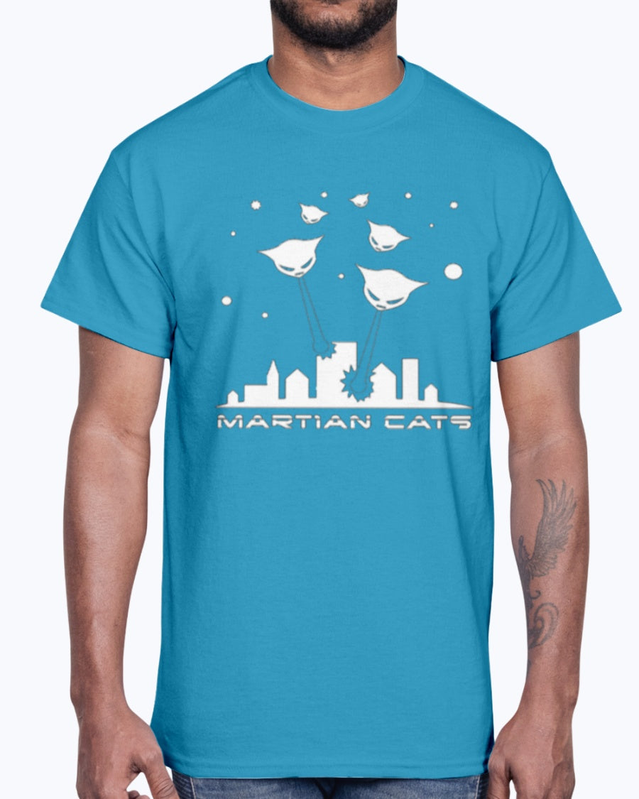 Men's Gildan Ultra Cotton T-Shirt  Alien Cat Explosion Cat