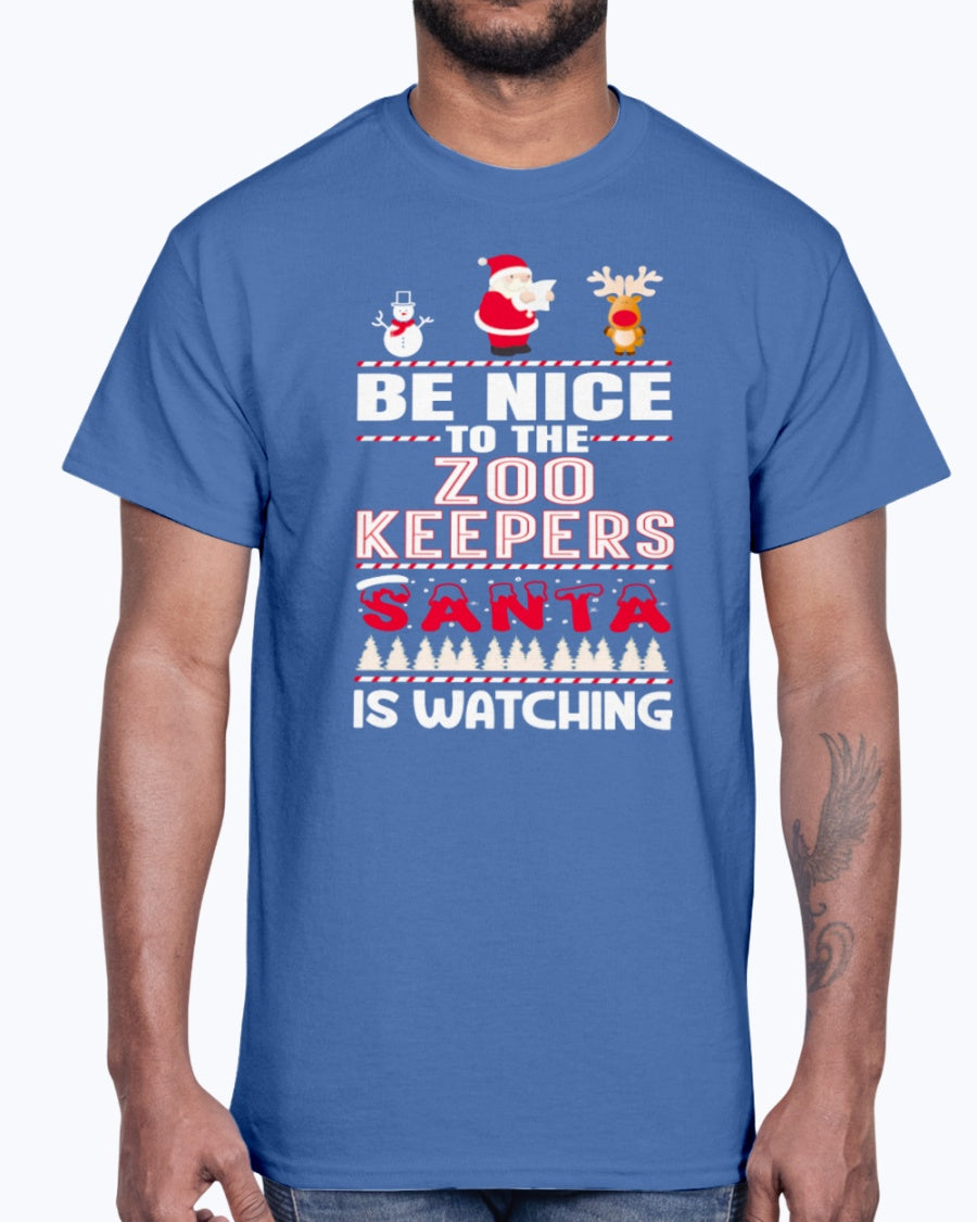 Men's Gildan Ultra Cotton T-Shirt .You Can't Scare Me I Am A Zoo Keepers Halloween