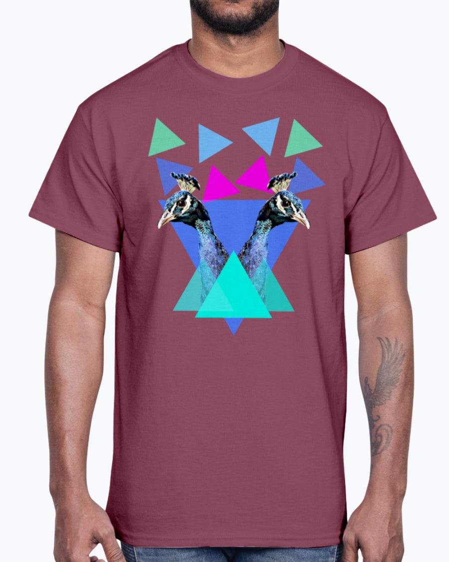 Men's Gildan Ultra Cotton T-Shirt 12 Dark colors  Men's Crewneck Sweatshirt Peacocks