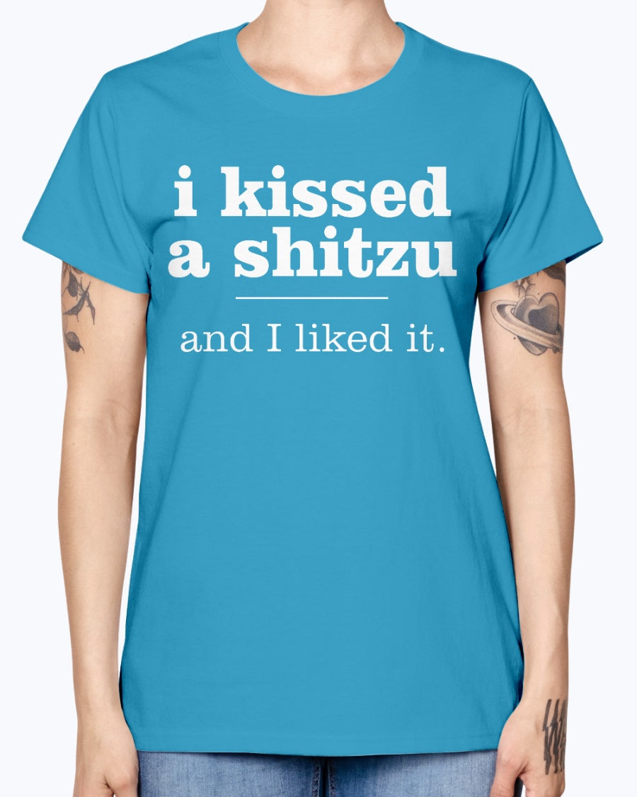 Gildan Ladies Missy T-Shirt  I kissed a shitzu