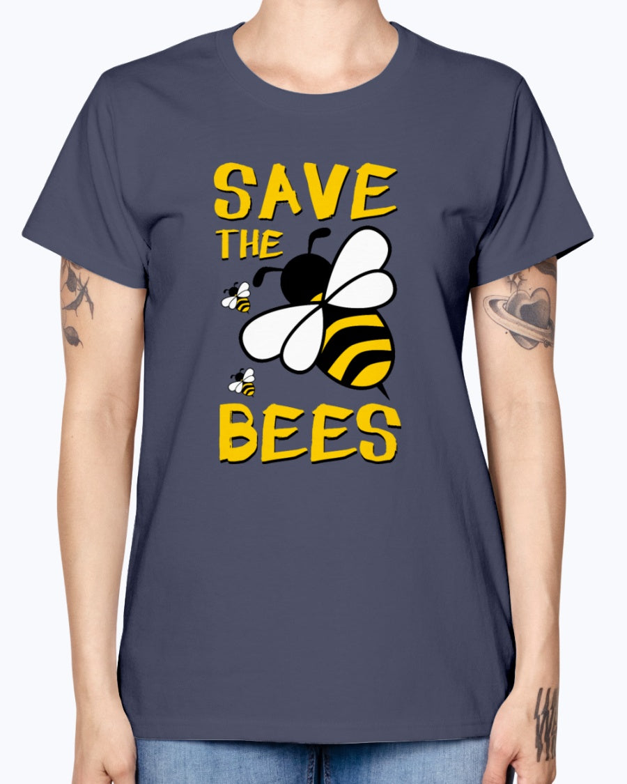 Gildan Ladies Missy T-Shirt 16 colors.  Save the BEES 2