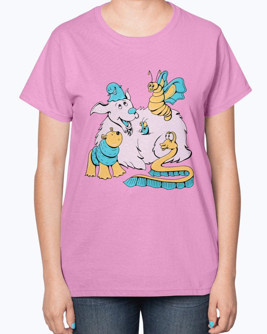 Gildan 2000L Ultra Cotton Ladies T-Shirt 13 colors Dark   Funny animals  Design-18