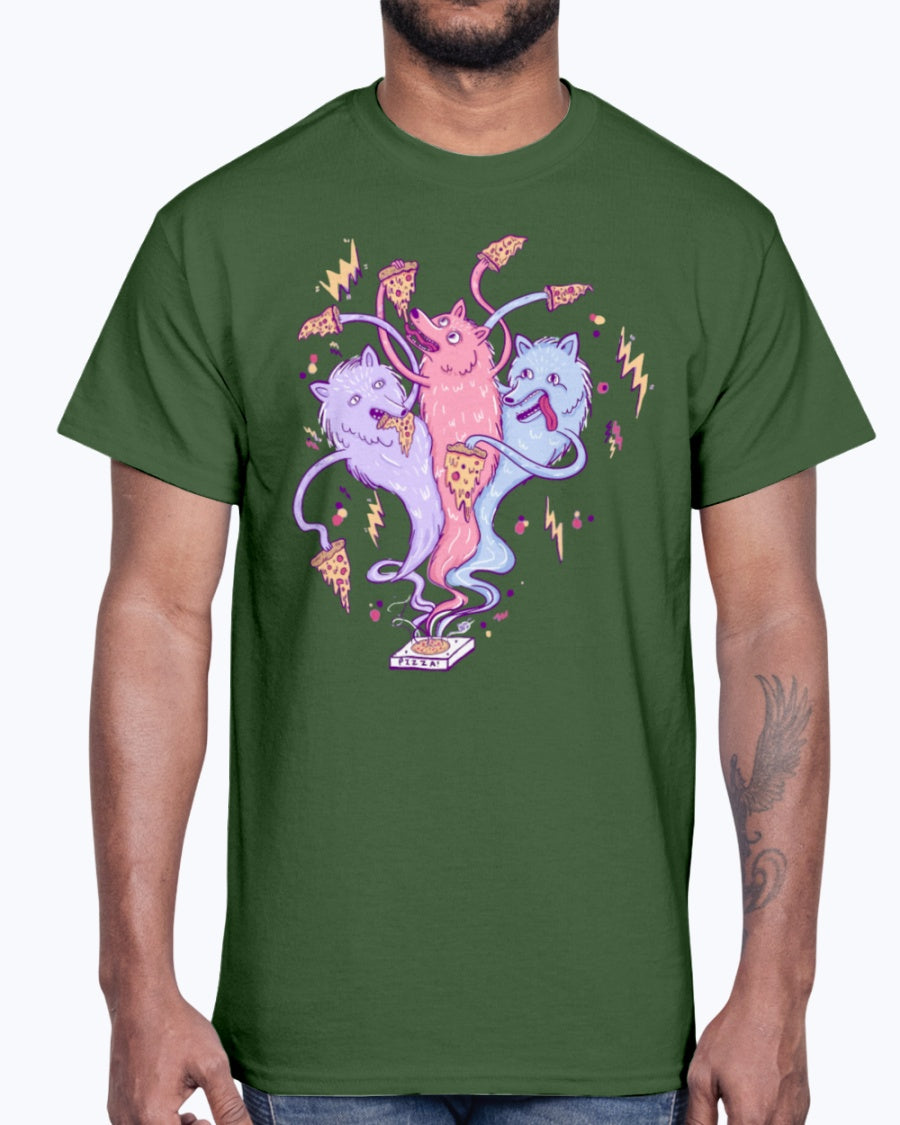 Men's Gildan Ultra Cotton T-Shirt 12 Dark colors   The Iron Wolves