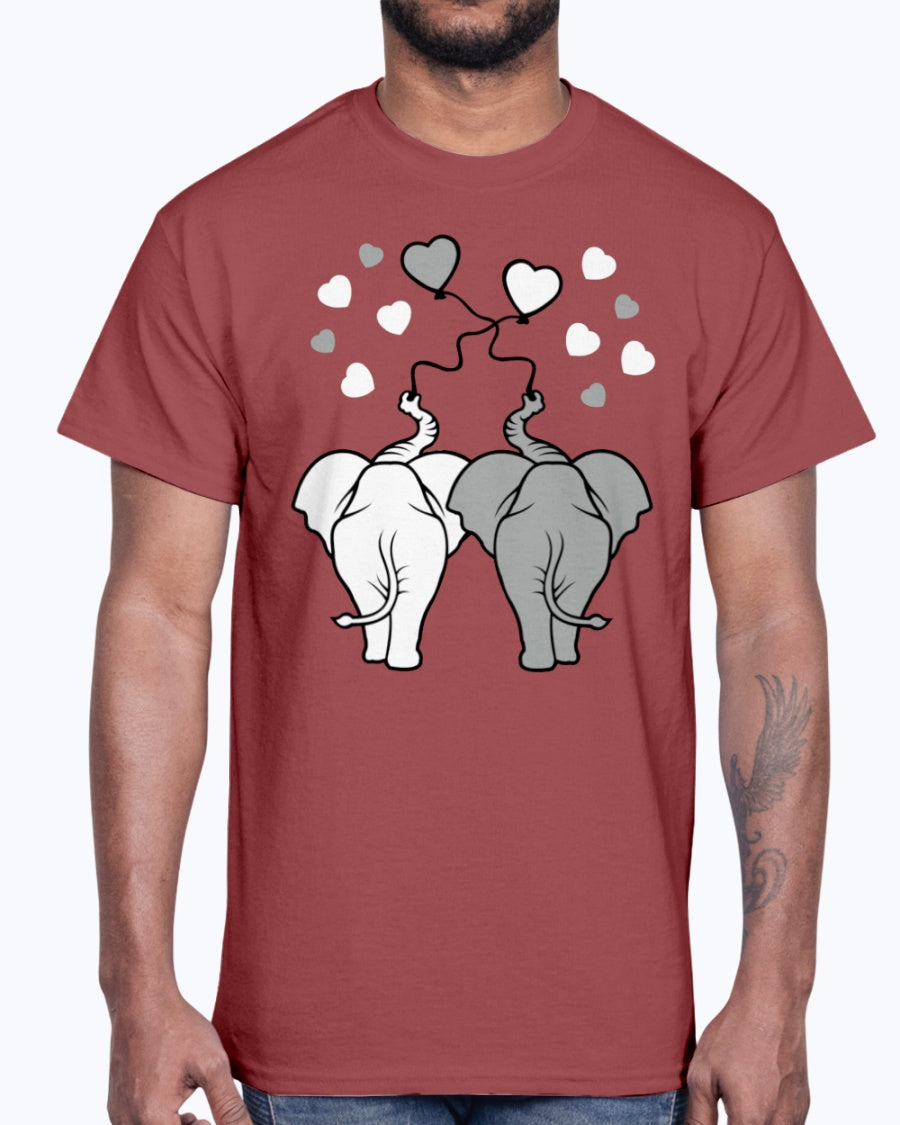 G2000 Unisex Ultra Cotton T-Shirt 12 Colors.   Asphalt elephants in love