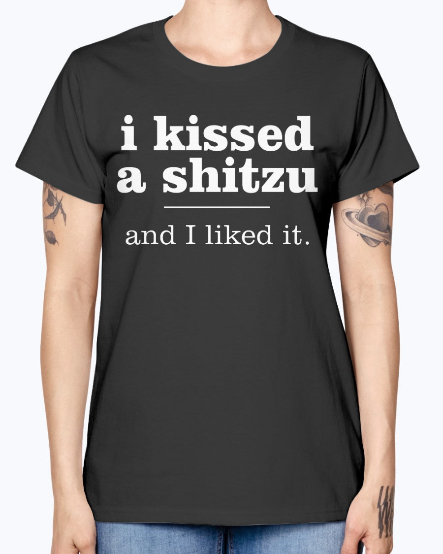 Gildan Ladies Missy T-Shirt  I kissed a shitzu