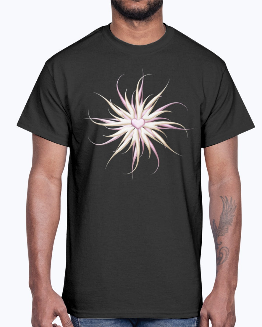 Men's Gildan Ultra Cotton T-Shirt . Starfish with heart