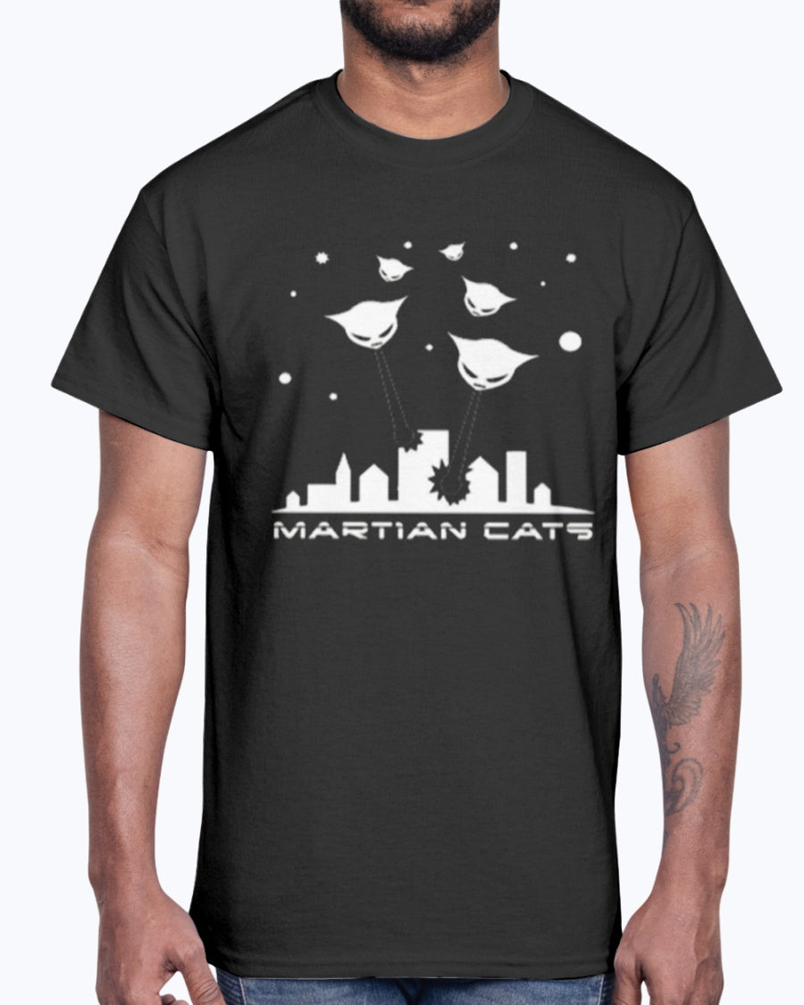Men's Gildan Ultra Cotton T-Shirt  Alien Cat Explosion Cat