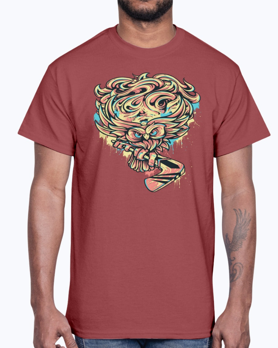 G2000 Unisex Ultra Cotton T-Shirt 12 Colors   Owl hockey player design-516