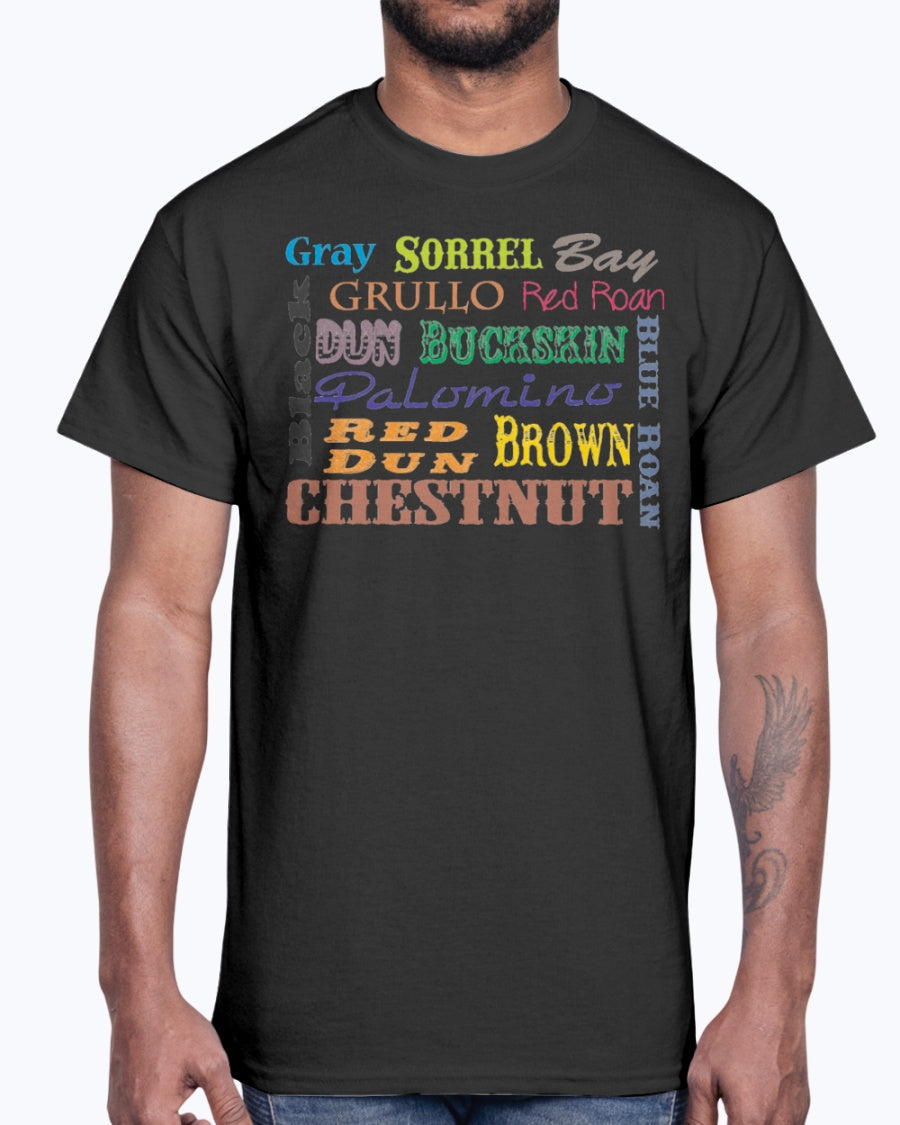 Men's Gildan Ultra Cotton T-Shirt  Horse colours