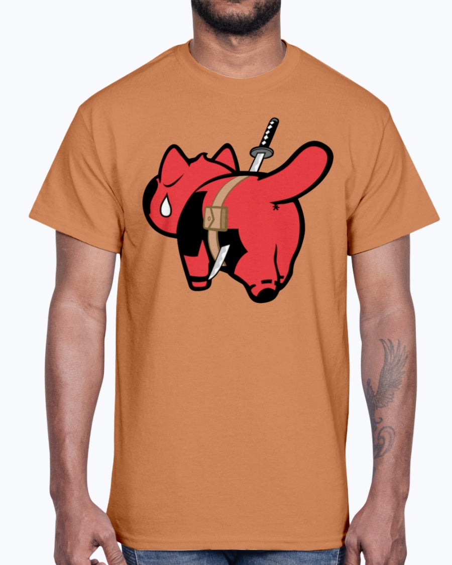 Men's Gildan Ultra Cotton T-Shirt  Deadpool Cat