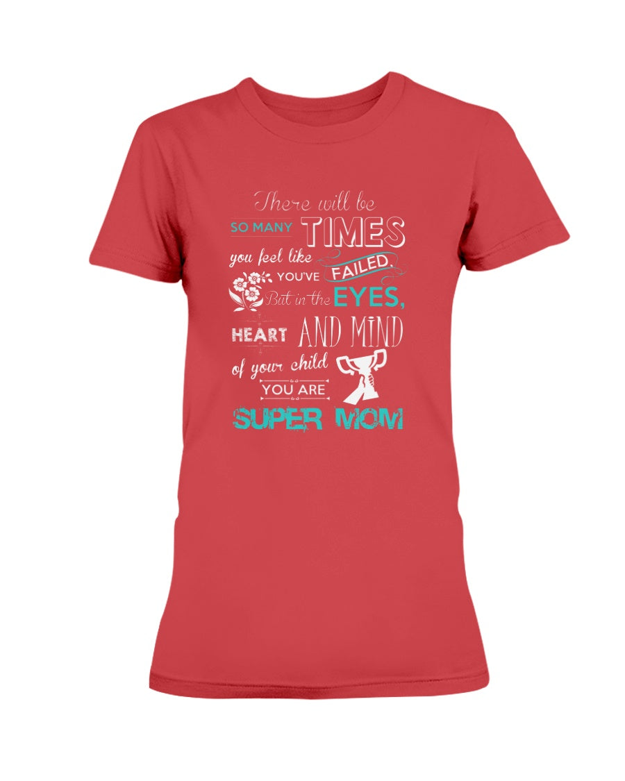 Gildan Ladies Missy Cotton T-Shirt Super MOM
