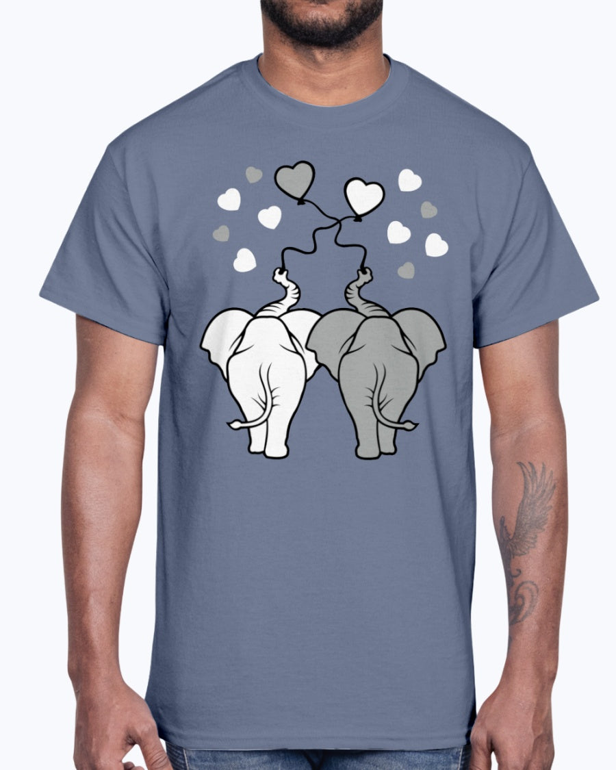 G2000 Unisex Ultra Cotton T-Shirt 12 Colors.   Asphalt elephants in love