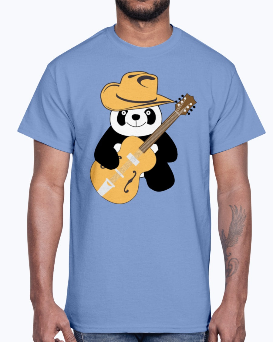 Men's Gildan Ultra Cotton T-Shirt  Funny panda with guitar