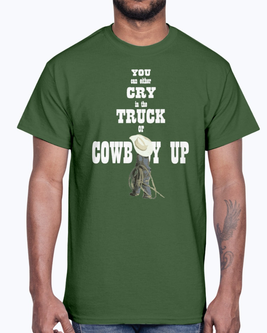 Men's Gildan Ultra Cotton T-Shirt   Cowboy up youth