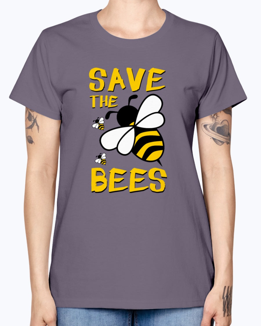 Gildan Ladies Missy T-Shirt 16 colors.  Save the BEES 2