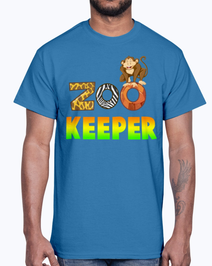 Men's Gildan Ultra Cotton T-Shirt.   Zoo Keeper