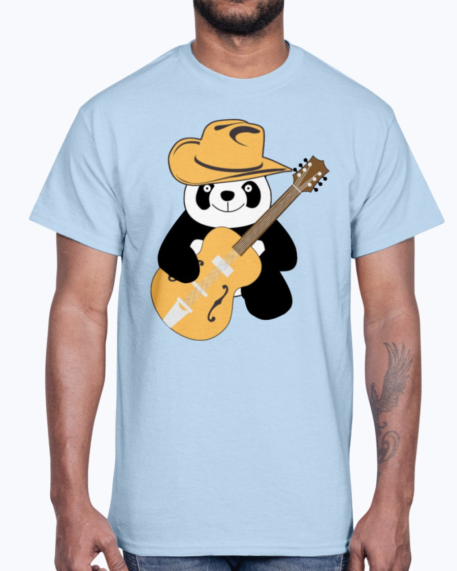 Men's Gildan Ultra Cotton T-Shirt  Funny panda with guitar