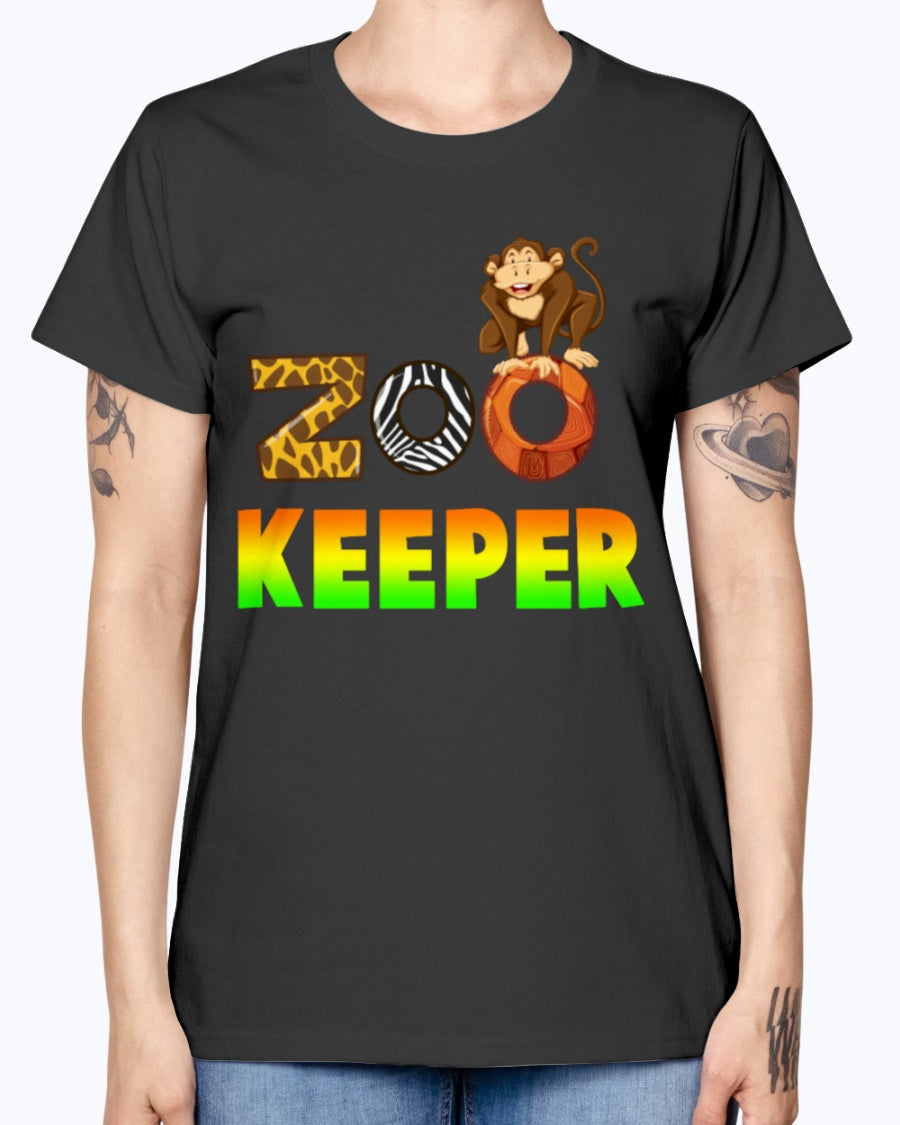 Gildan Ladies Missy T-Shirt 16 colors.   Gift For Zoo Keeper