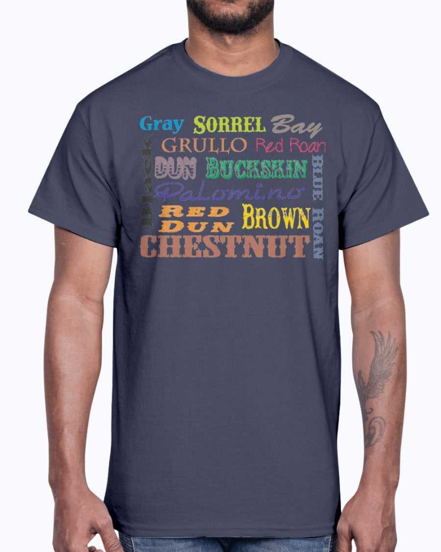 Men's Gildan Ultra Cotton T-Shirt  Horse colours