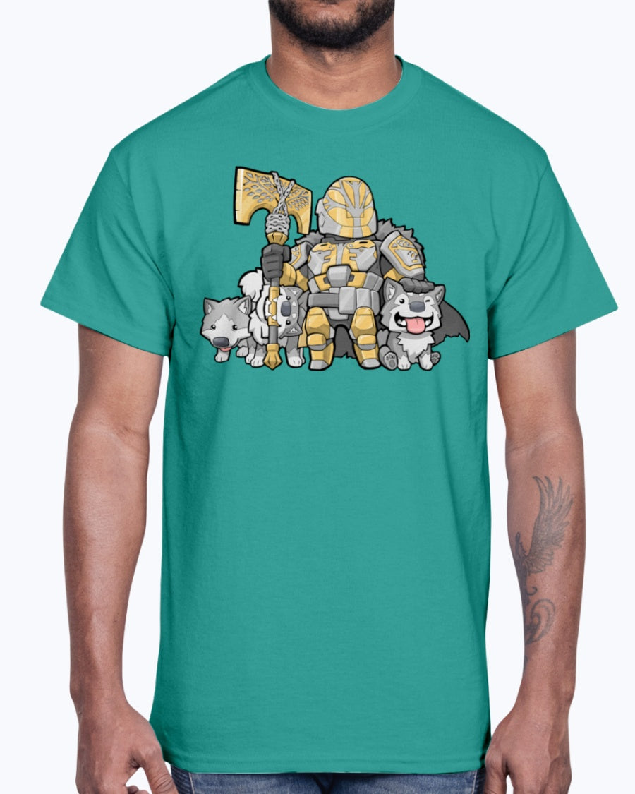 Men's Gildan Ultra Cotton T-Shirt 12 Dark colors   The Iron Wolves