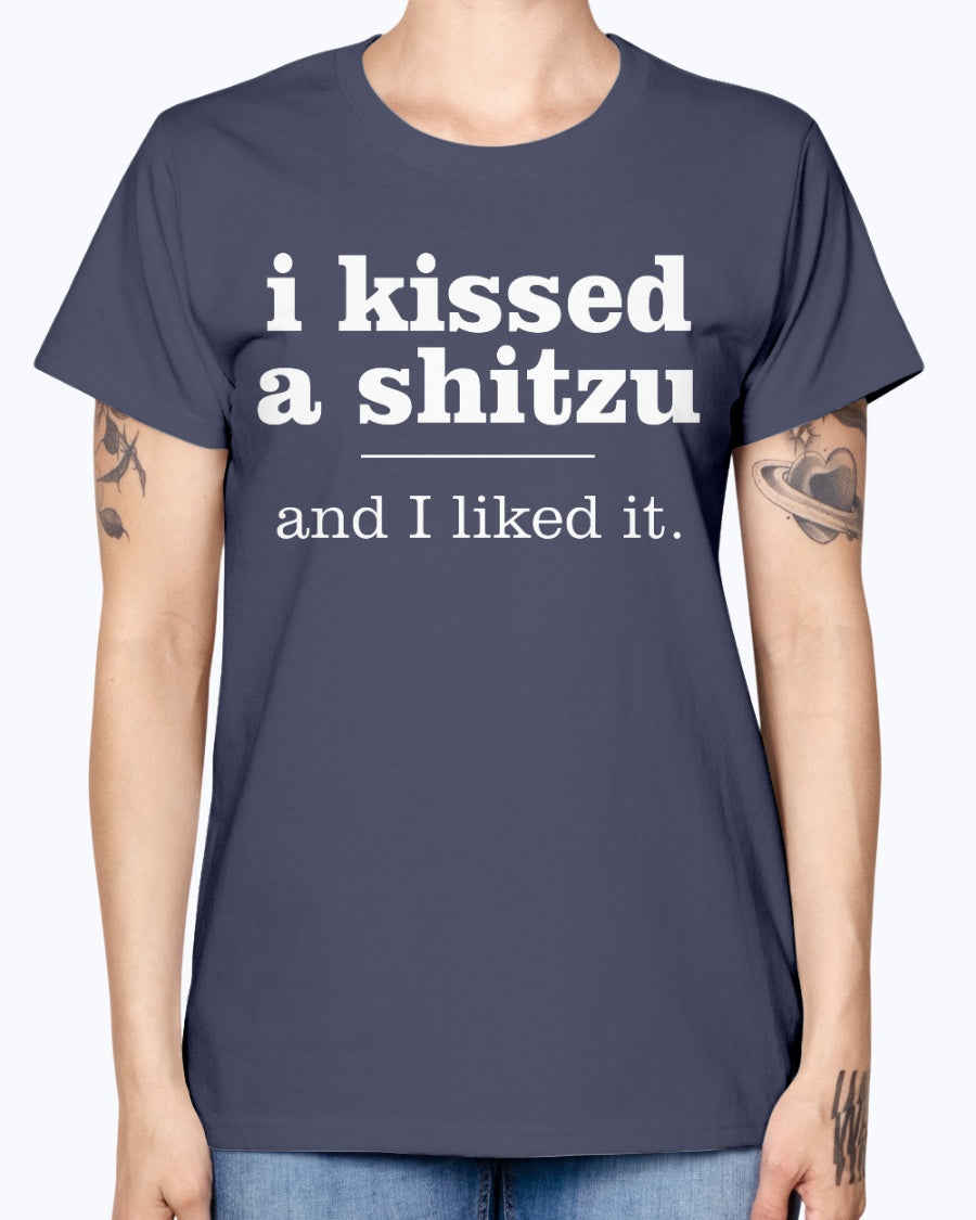 Gildan Ladies Missy T-Shirt  I kissed a shitzu