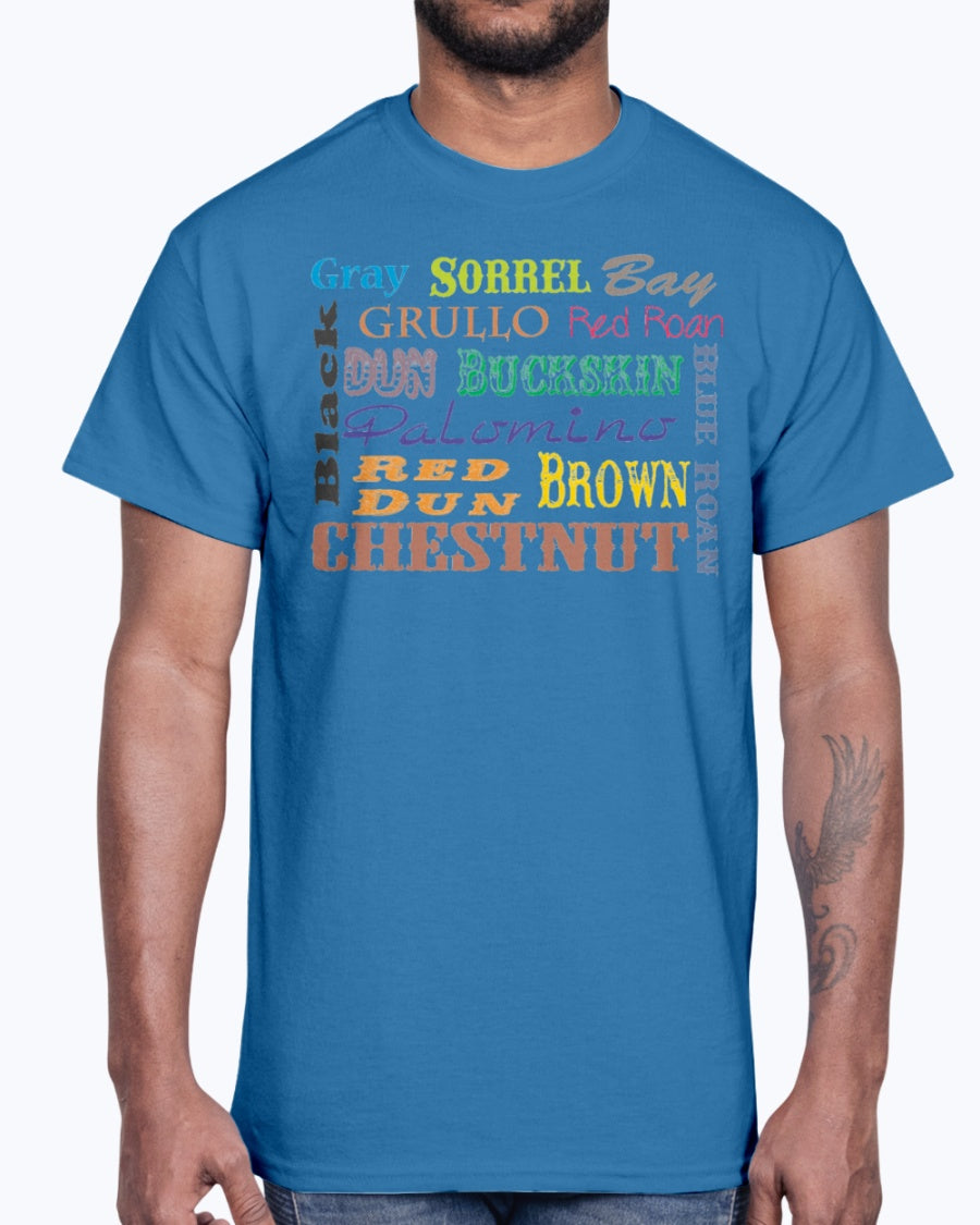Men's Gildan Ultra Cotton T-Shirt  Horse colours