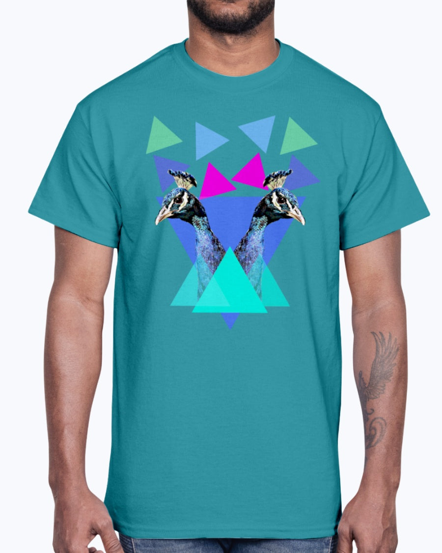 Men's Gildan Ultra Cotton T-Shirt 12 Dark colors  Men's Crewneck Sweatshirt Peacocks