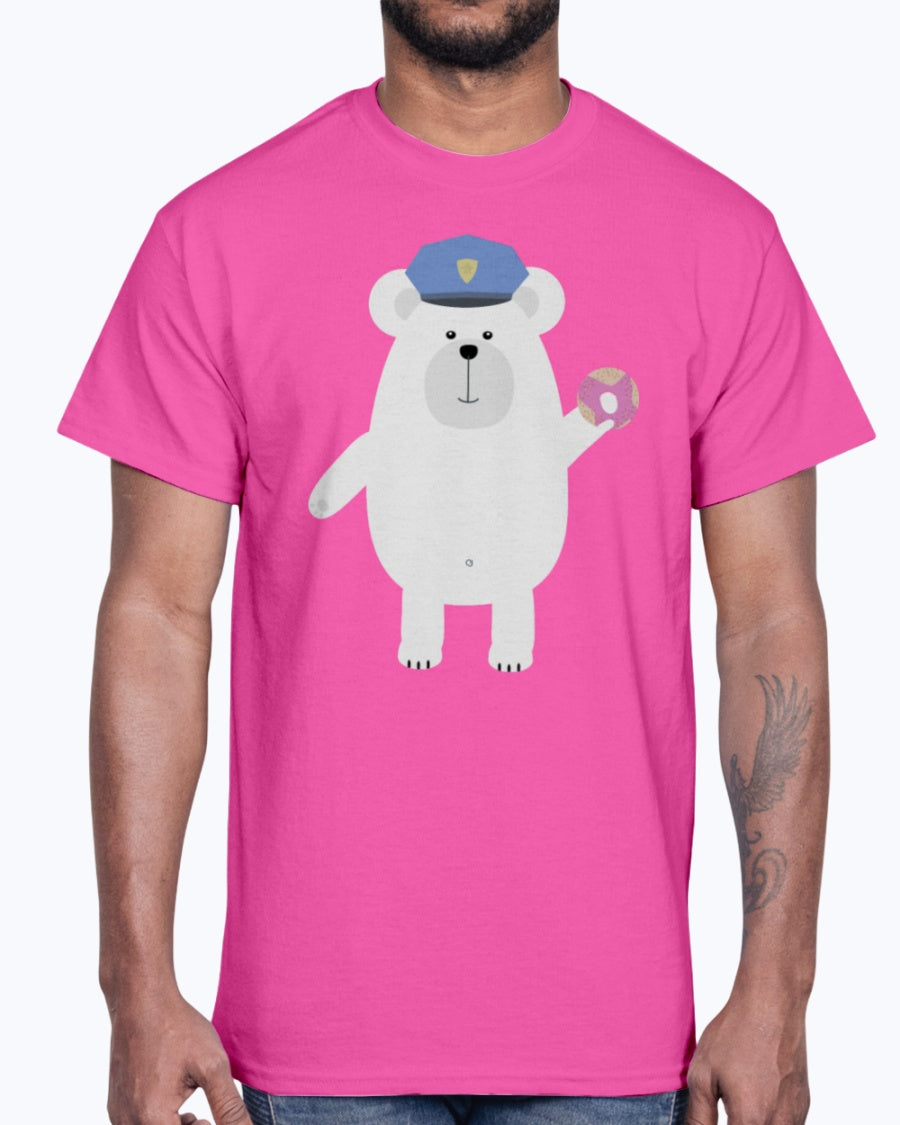 G2000 Unisex Ultra Cotton T-Shirt 12 Colors   Polar Bear Police Officer