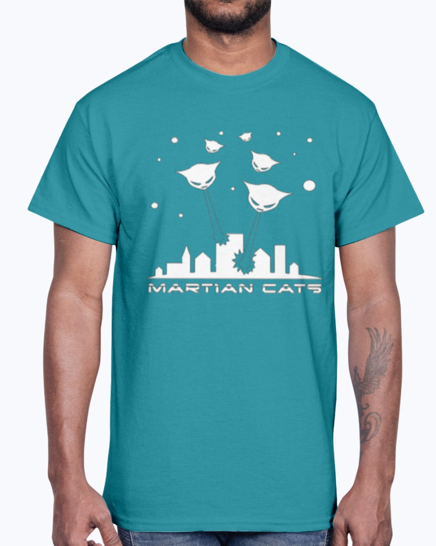 Men's Gildan Ultra Cotton T-Shirt  Alien Cat Explosion Cat