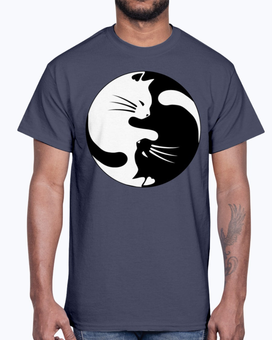 Men's Gildan Ultra Cotton T-Shirt   Cats yin (Mens)