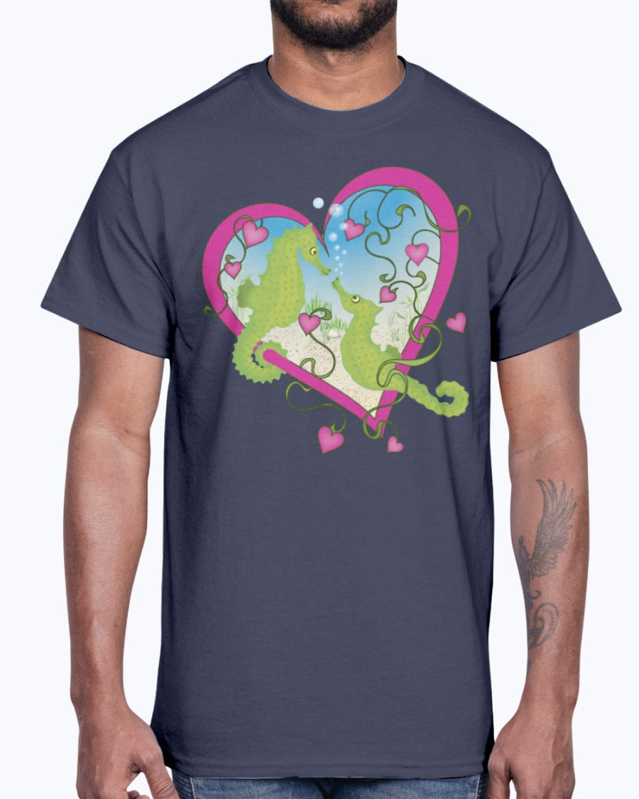 G2000 Unisex Ultra Cotton T-Shirt.  Seahorse Love