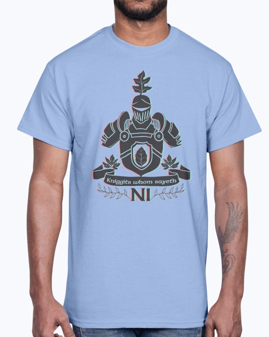 Men's Gildan Ultra Cotton T-Shirt 12 Dark colors. Kniggits from sayeth, design-925