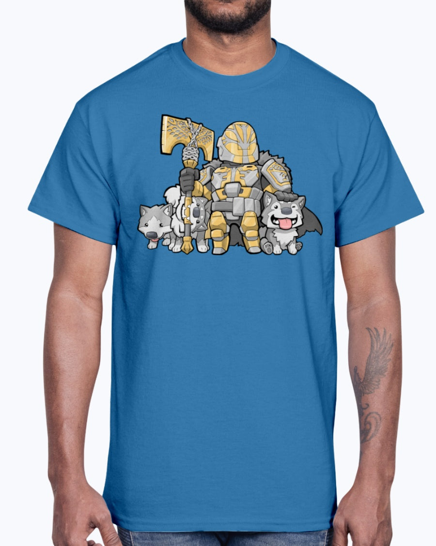 Men's Gildan Ultra Cotton T-Shirt 12 Dark colors   The Iron Wolves