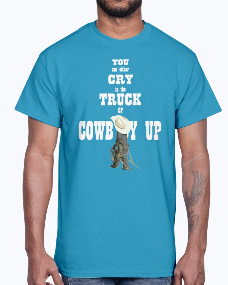 Men's Gildan Ultra Cotton T-Shirt   Cowboy up youth