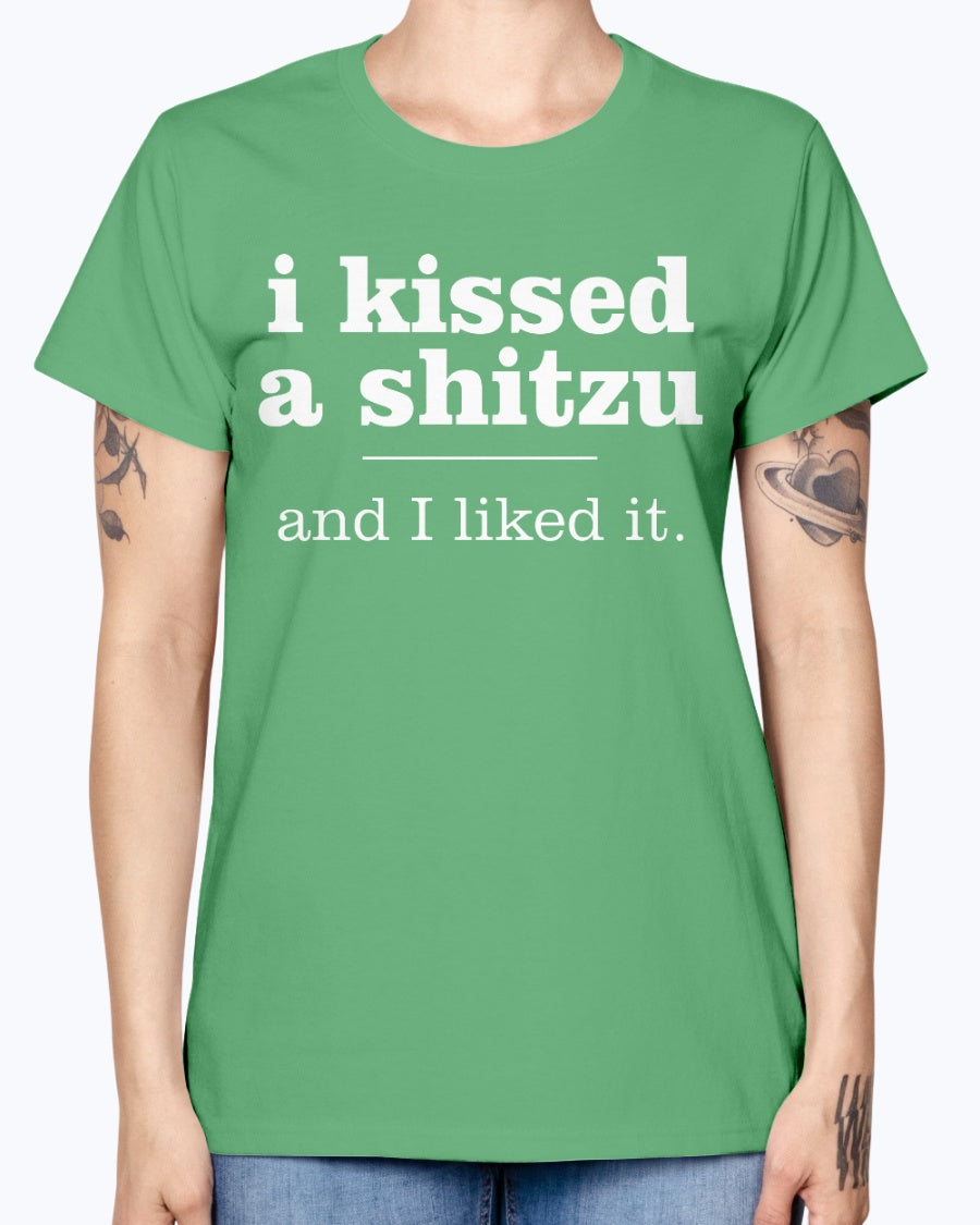 Gildan Ladies Missy T-Shirt  I kissed a shitzu