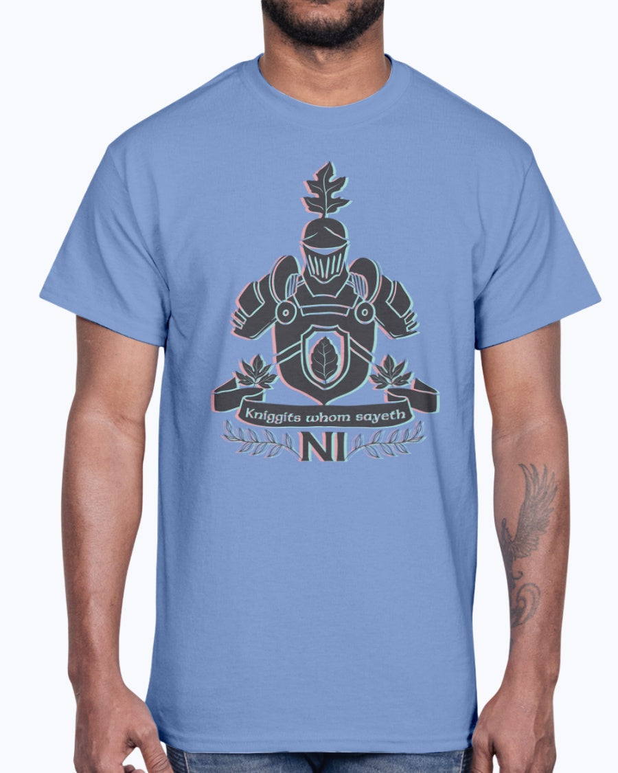 Men's Gildan Ultra Cotton T-Shirt 12 Dark colors. Kniggits from sayeth, design-925