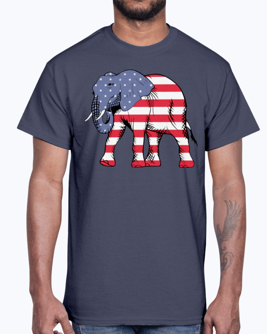 Men's Gildan Ultra Cotton T-Shirt        American Elephant