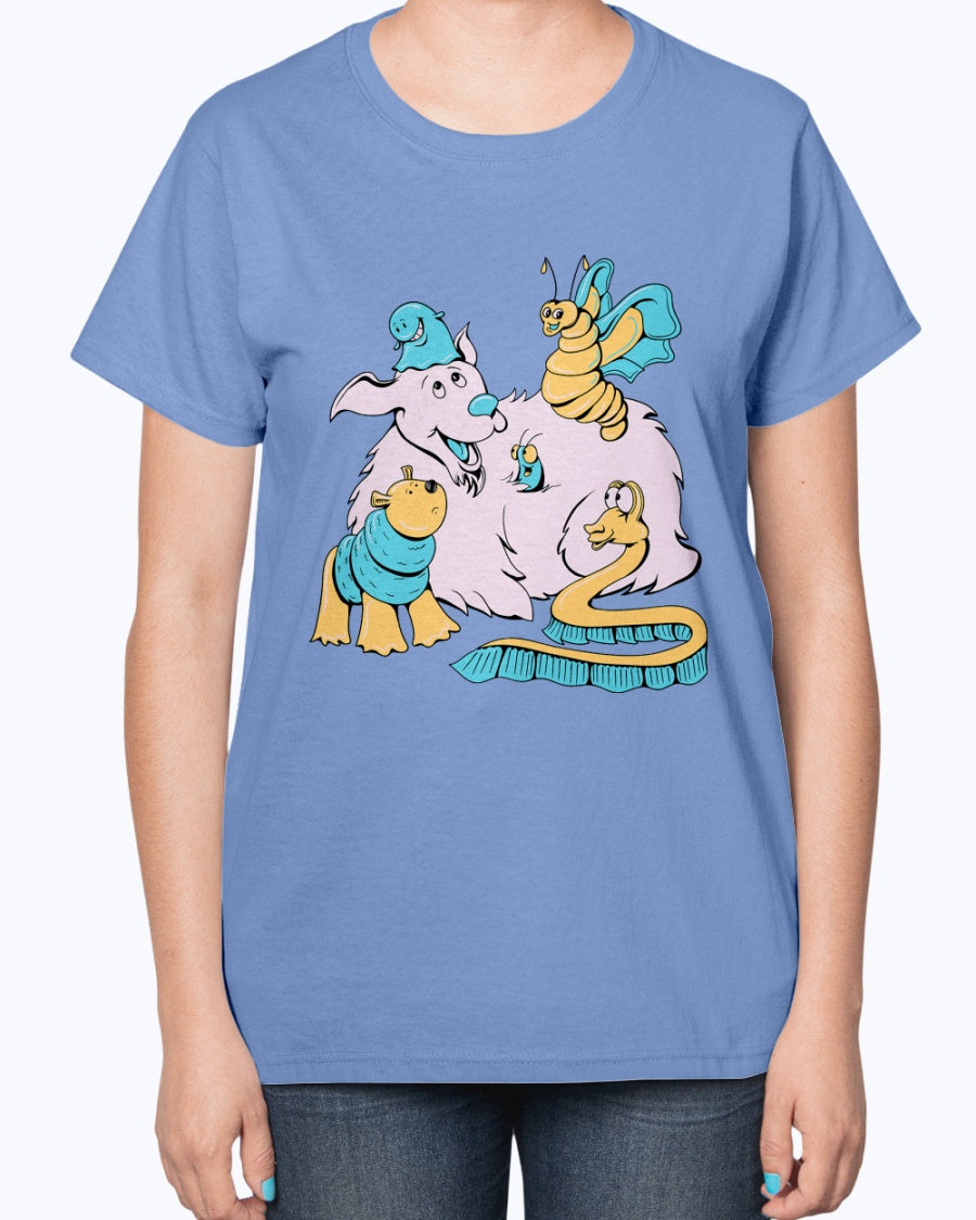 Gildan 2000L Ultra Cotton Ladies T-Shirt 13 colors Dark   Funny animals  Design-18