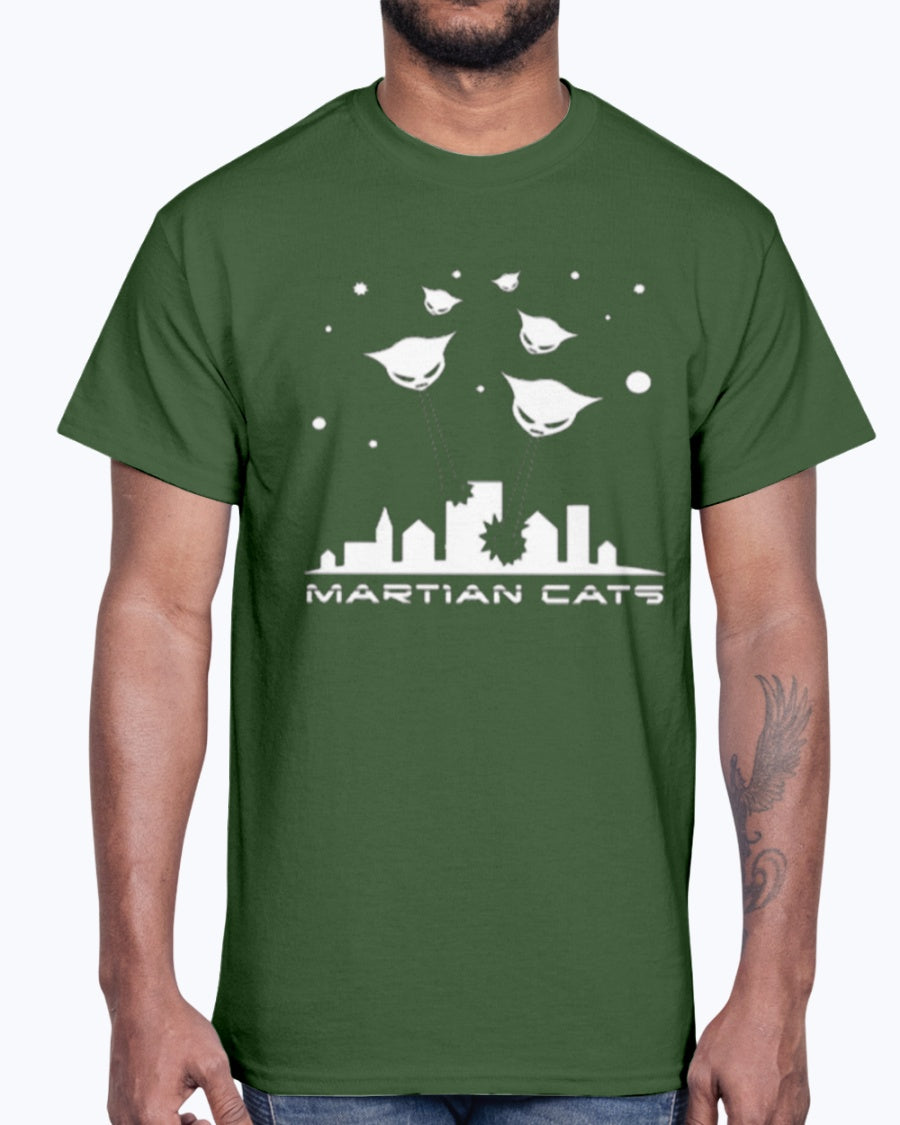 Men's Gildan Ultra Cotton T-Shirt  Alien Cat Explosion Cat
