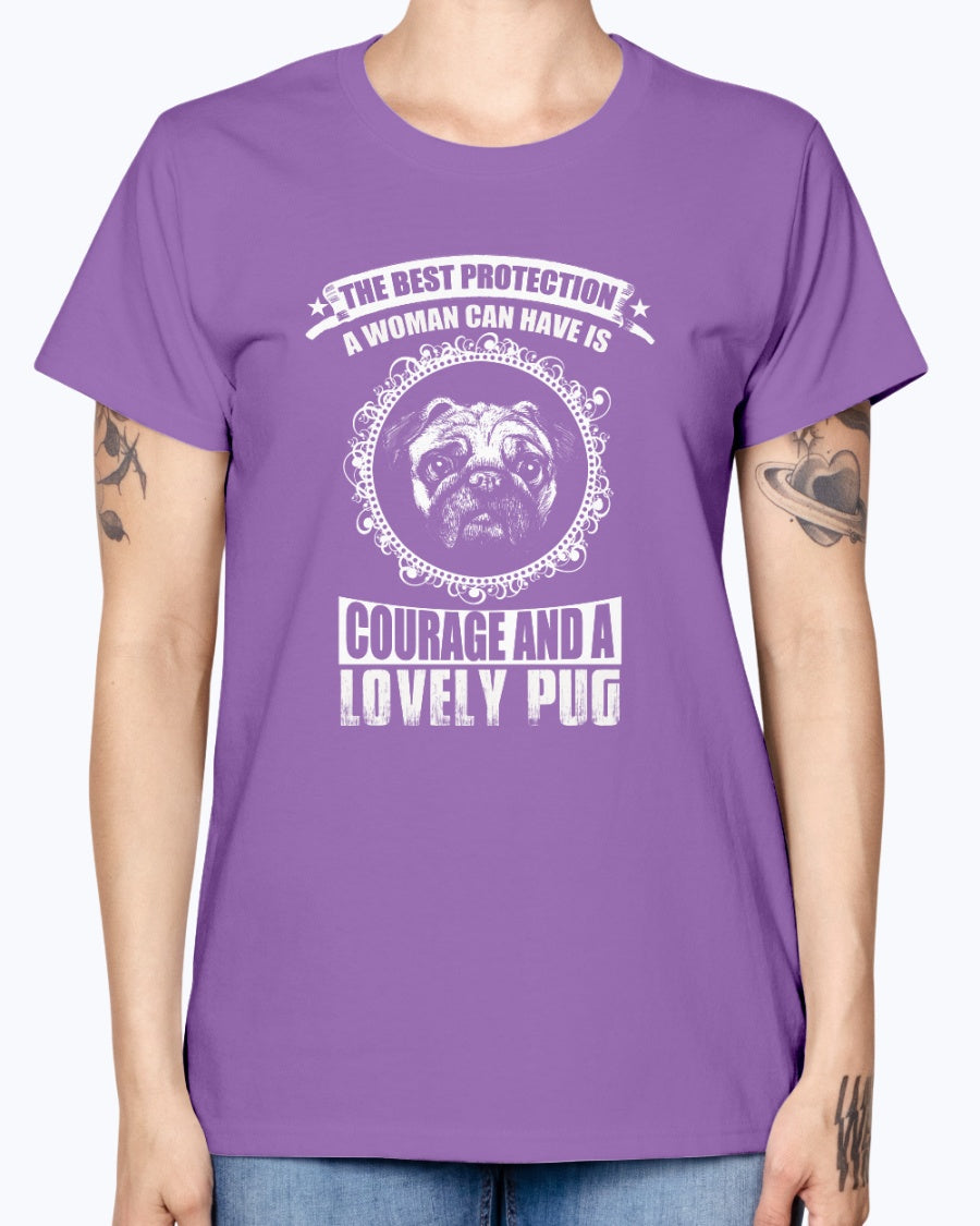 Gildan Ladies Missy T-Shirt 16 colors  Lovely pug