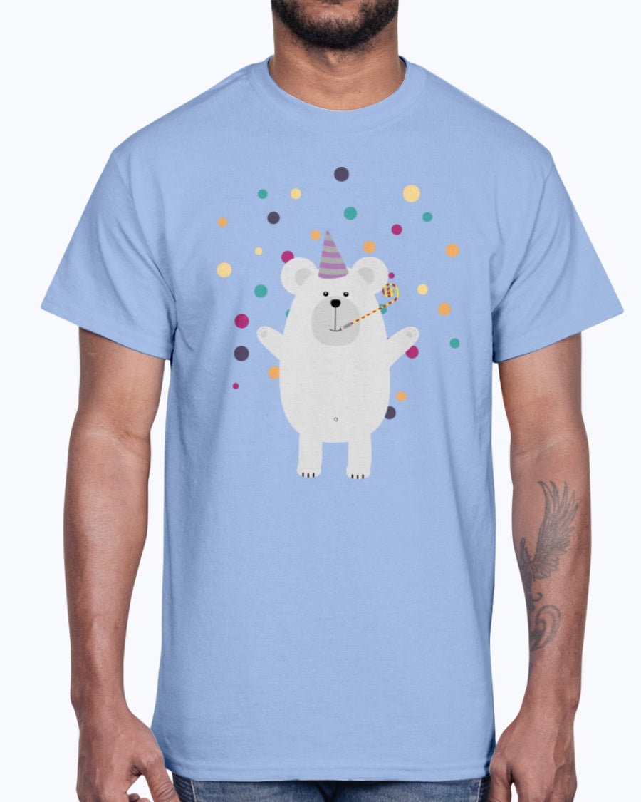 G2000 Unisex Ultra Cotton T-Shirt 12 Colors   Party Polar Bear  Big & Tall.