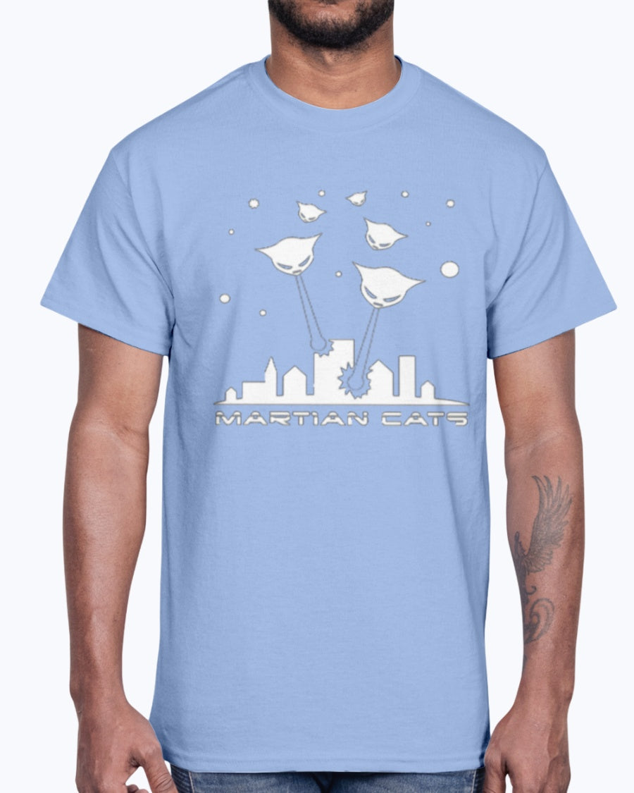 Men's Gildan Ultra Cotton T-Shirt  Alien Cat Explosion Cat