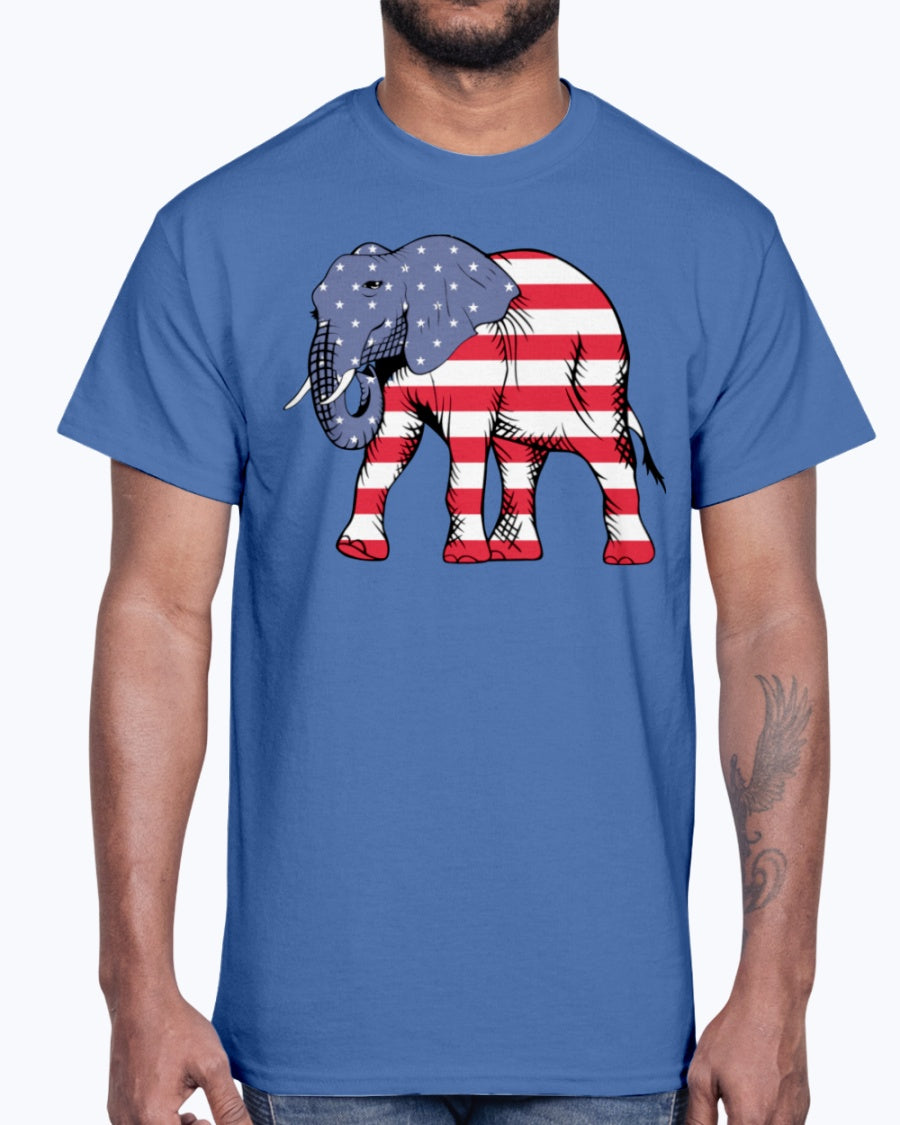 Men's Gildan Ultra Cotton T-Shirt        American Elephant