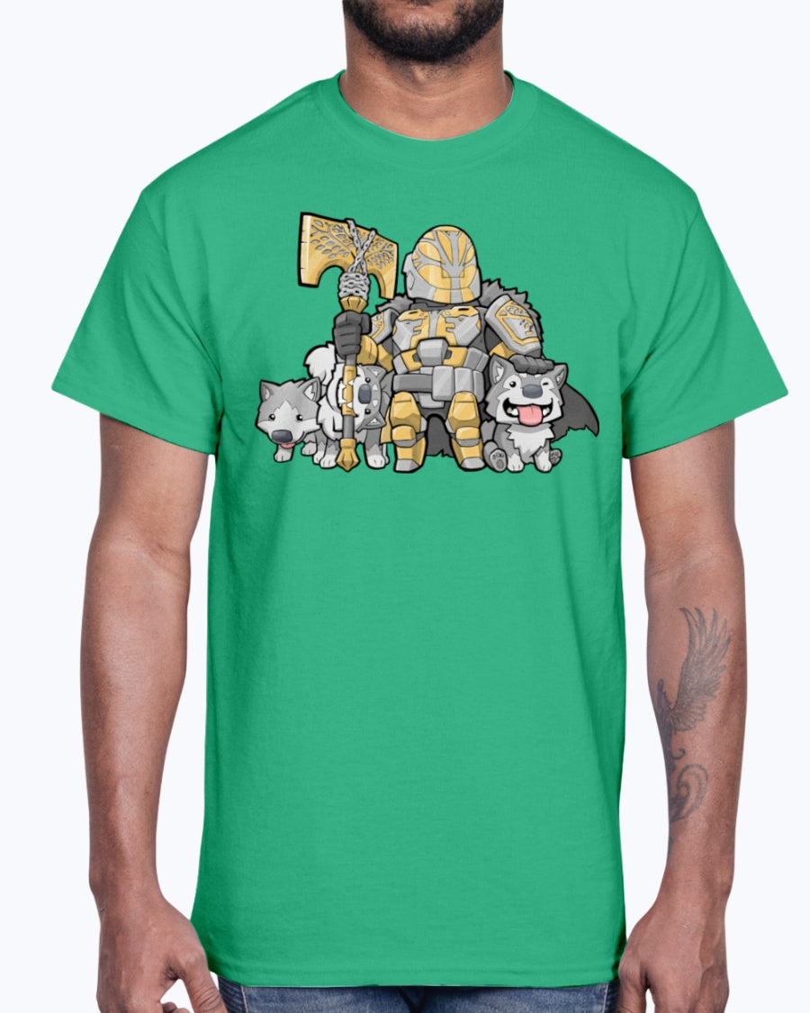 Men's Gildan Ultra Cotton T-Shirt 12 Dark colors   The Iron Wolves
