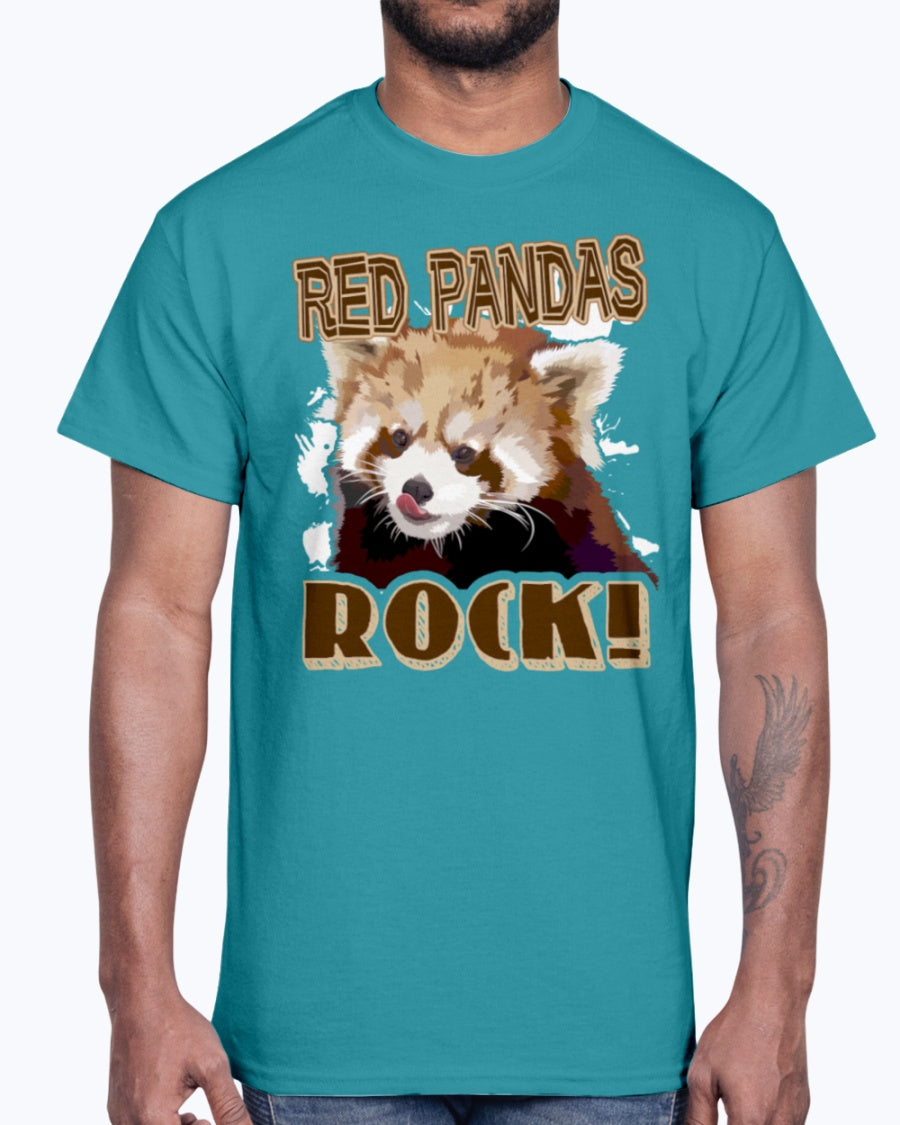 Men's Gildan Ultra Cotton T-Shirt Graffiti Skateboarder. RED PANDAS ROCK
