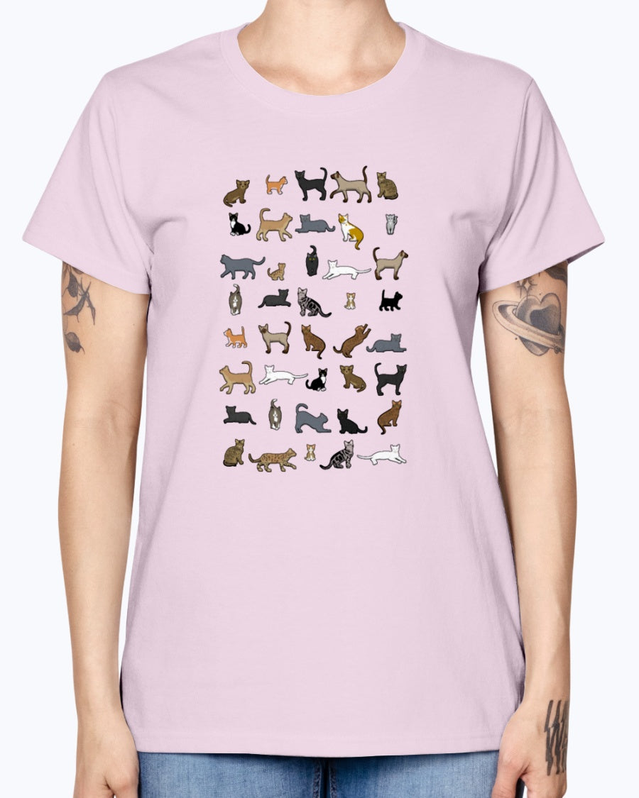 Gildan Ladies Missy T-Shirt Cats Women's